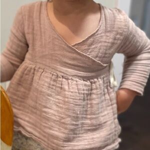 Jamie Kay Pink Wrap Top